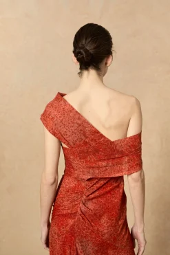 Nadine, granada print silk dress
