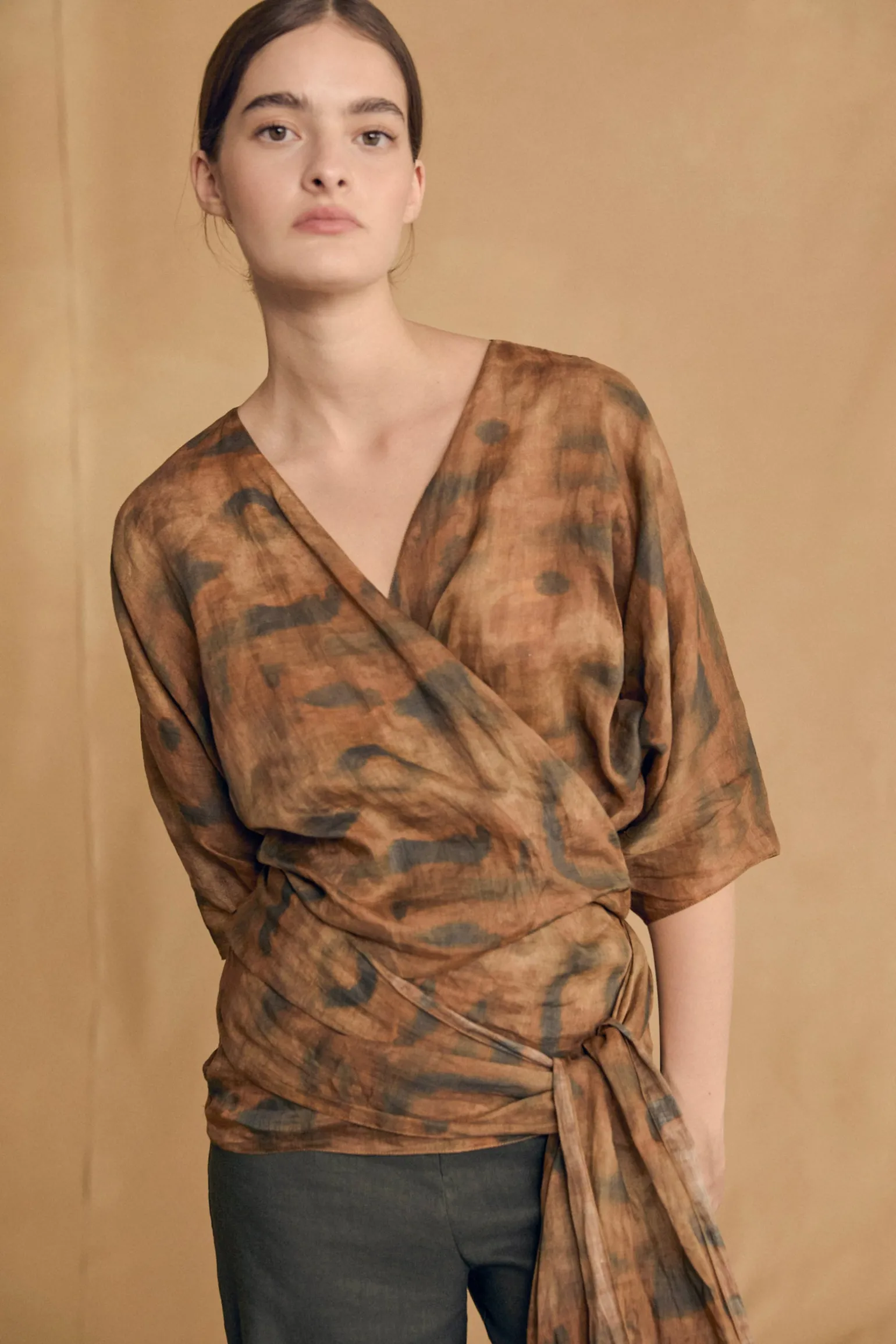 Nala, taiyo print ramie top