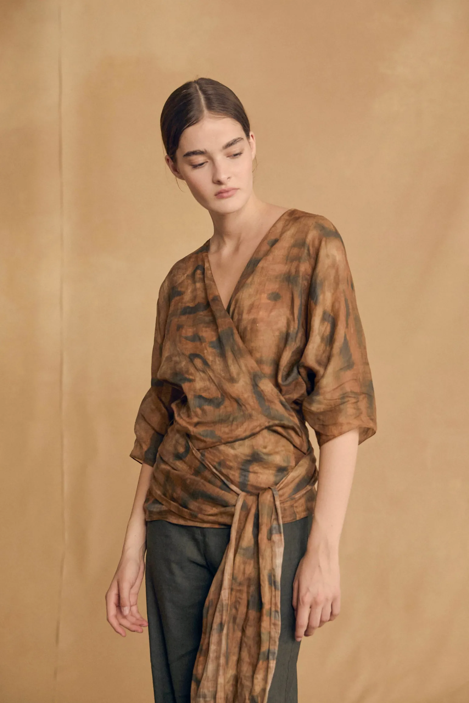 Nala, taiyo print ramie top