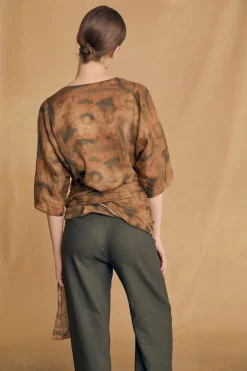 Nala, taiyo print ramie top