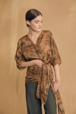 Nala, taiyo print ramie top
