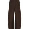Nico, brown striped jacquard pants