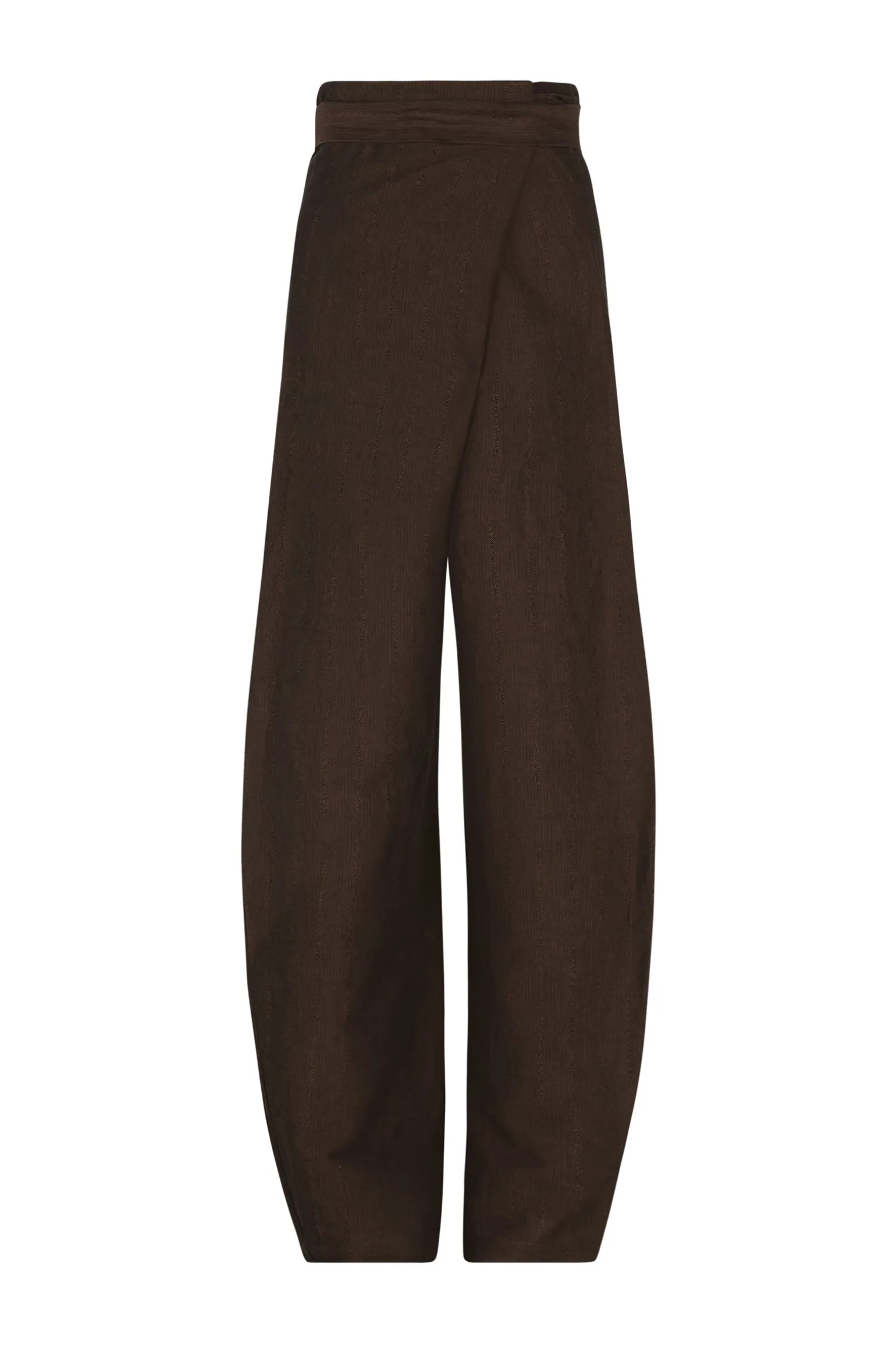 Nico, brown striped jacquard pants