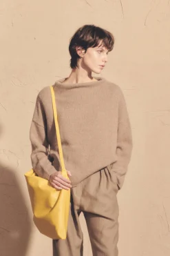 Nima, mink oversized jumper in alpaca, cashmere and silk