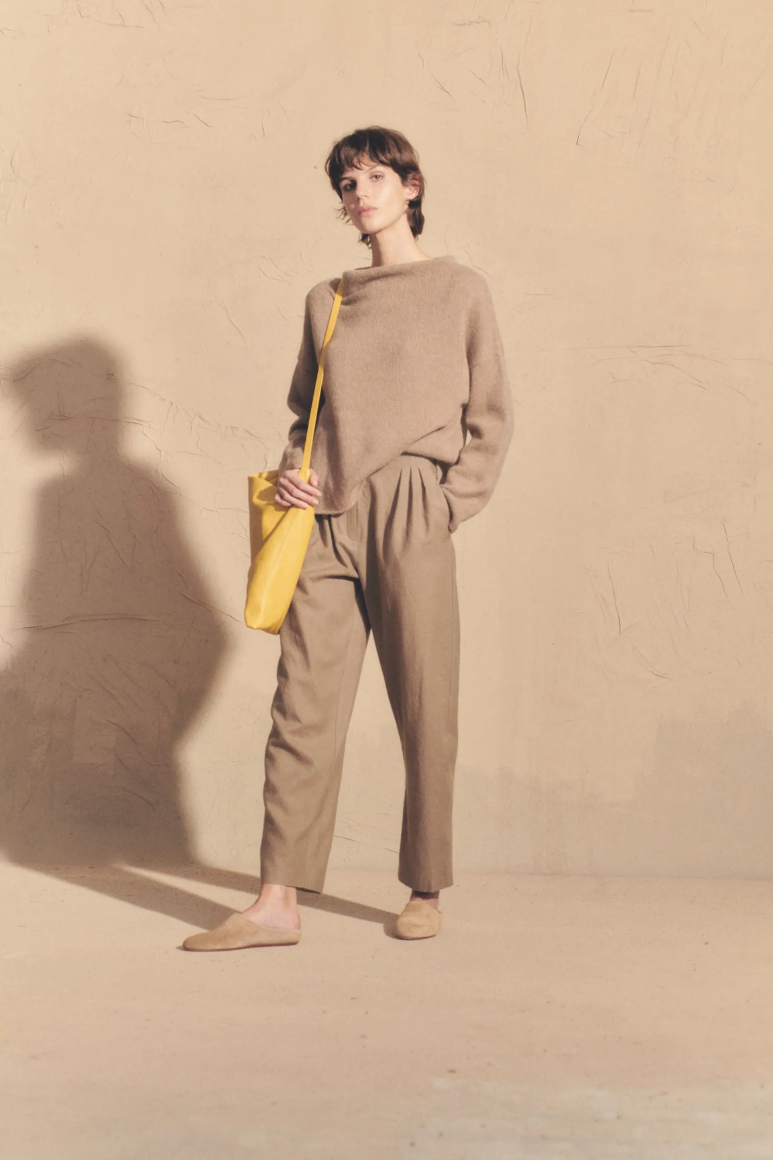 Nima, mink oversized jumper in alpaca, cashmere and silk