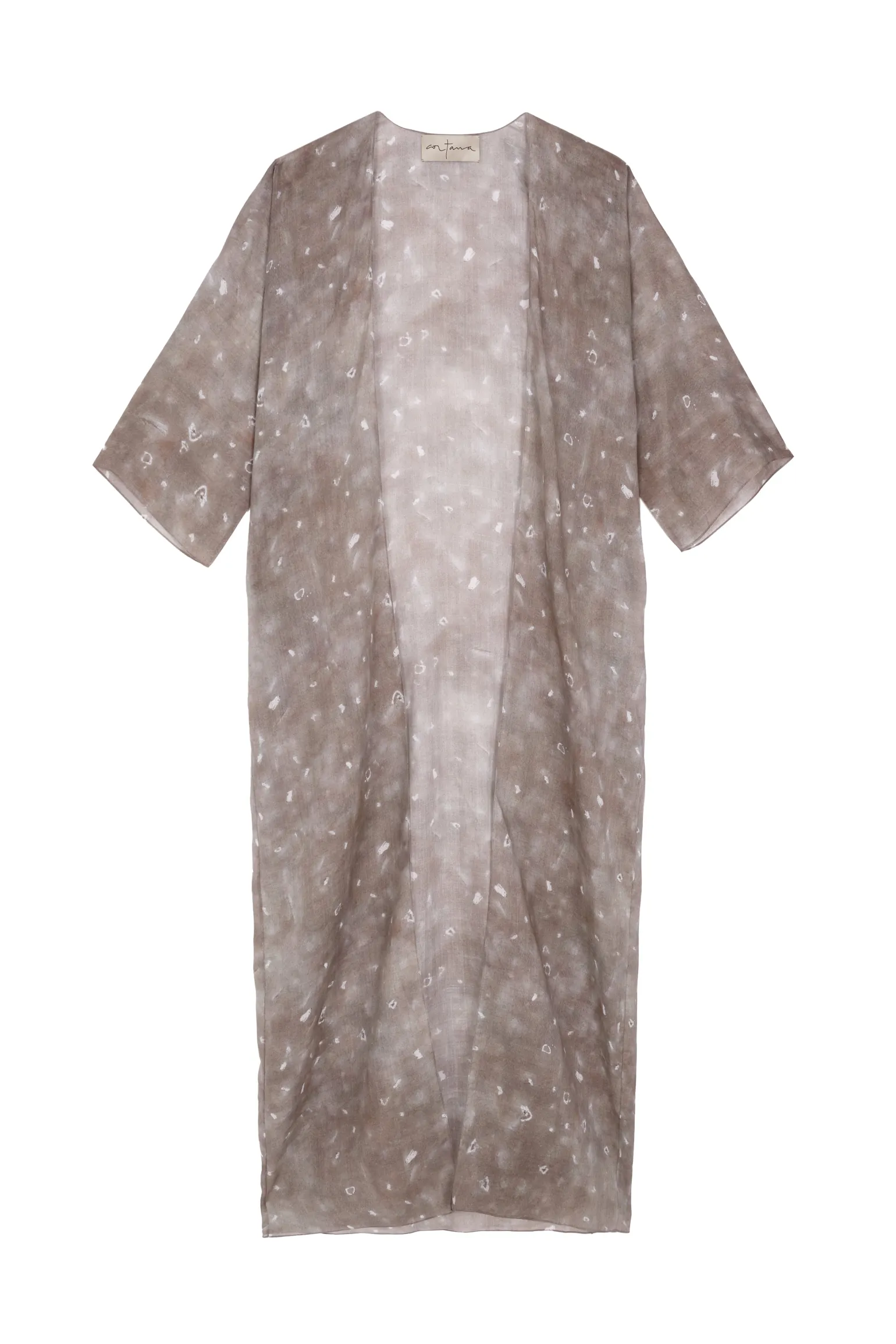 Nina, ayaz print long ramie jacket