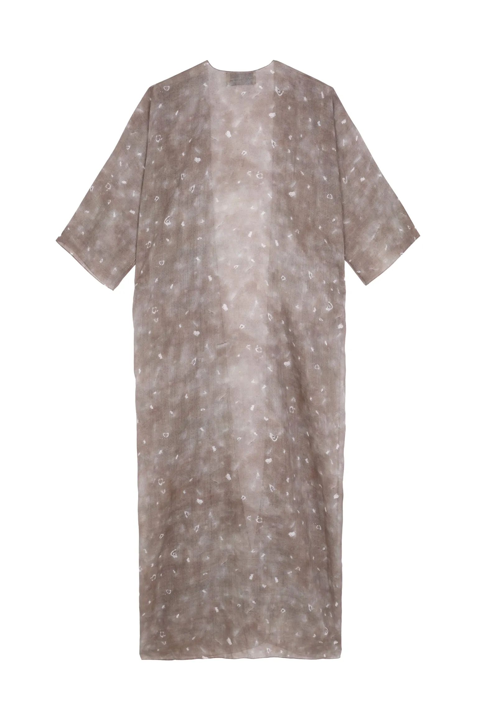 Nina, ayaz print long ramie jacket