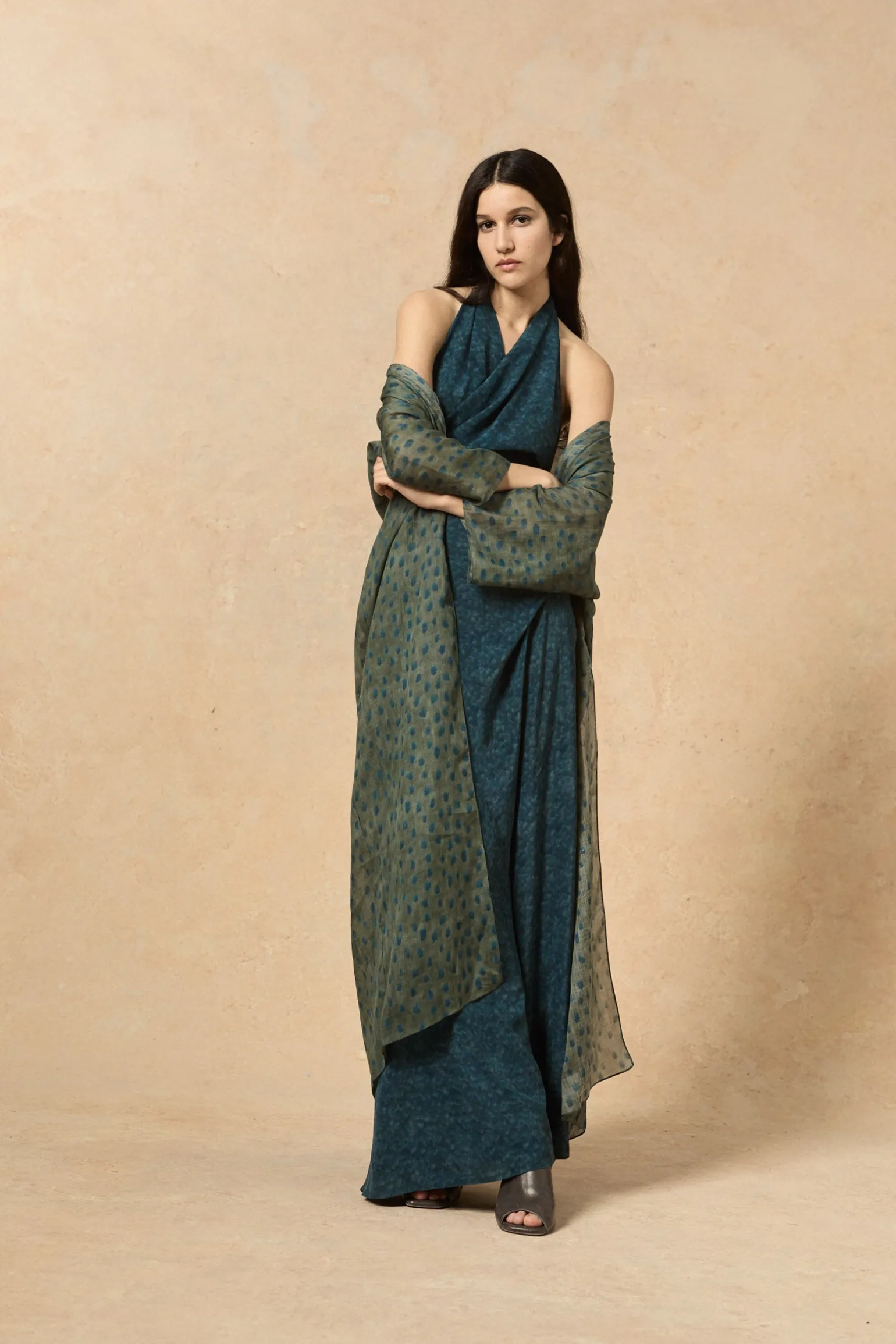 Nina, long ciro print jacket