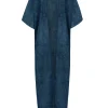 Nina, tokyo print long ramie jacket