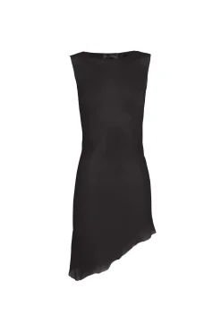 Nini, black silk mini dress