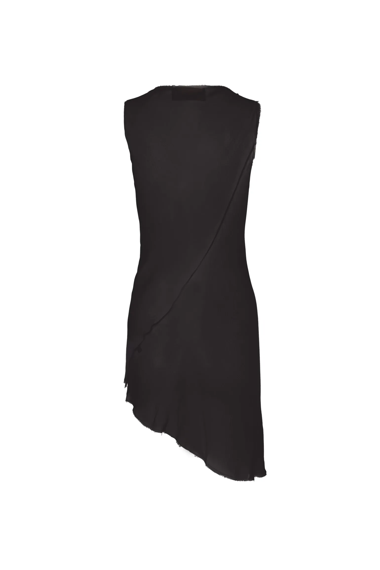 Nini, black silk mini dress