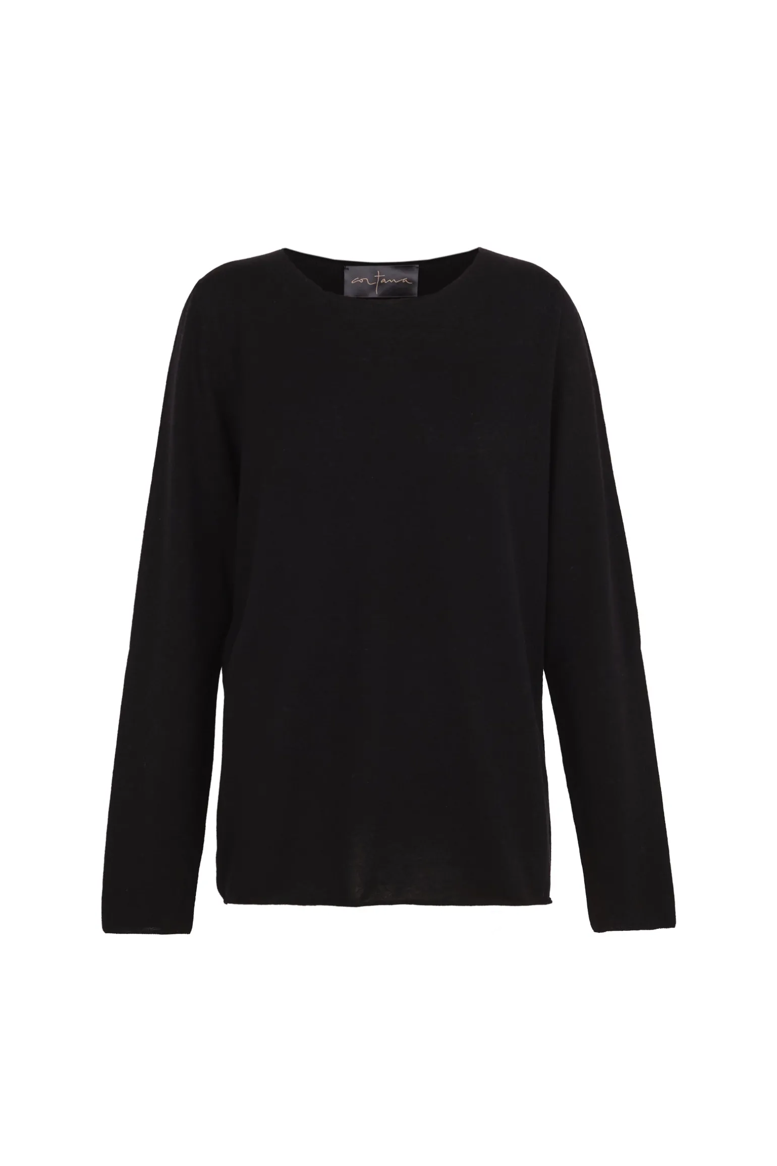 Ojala, black wool and cashmere jumper