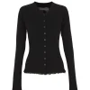 Ojala, black wool and cashmere cardigan
