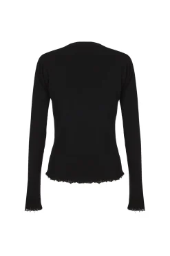 Ojala, black wool and cashmere cardigan