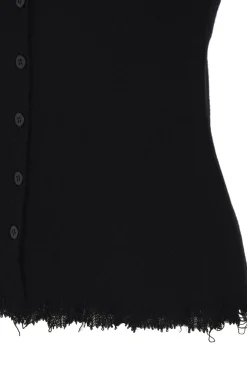 Ojala, black wool and cashmere cardigan