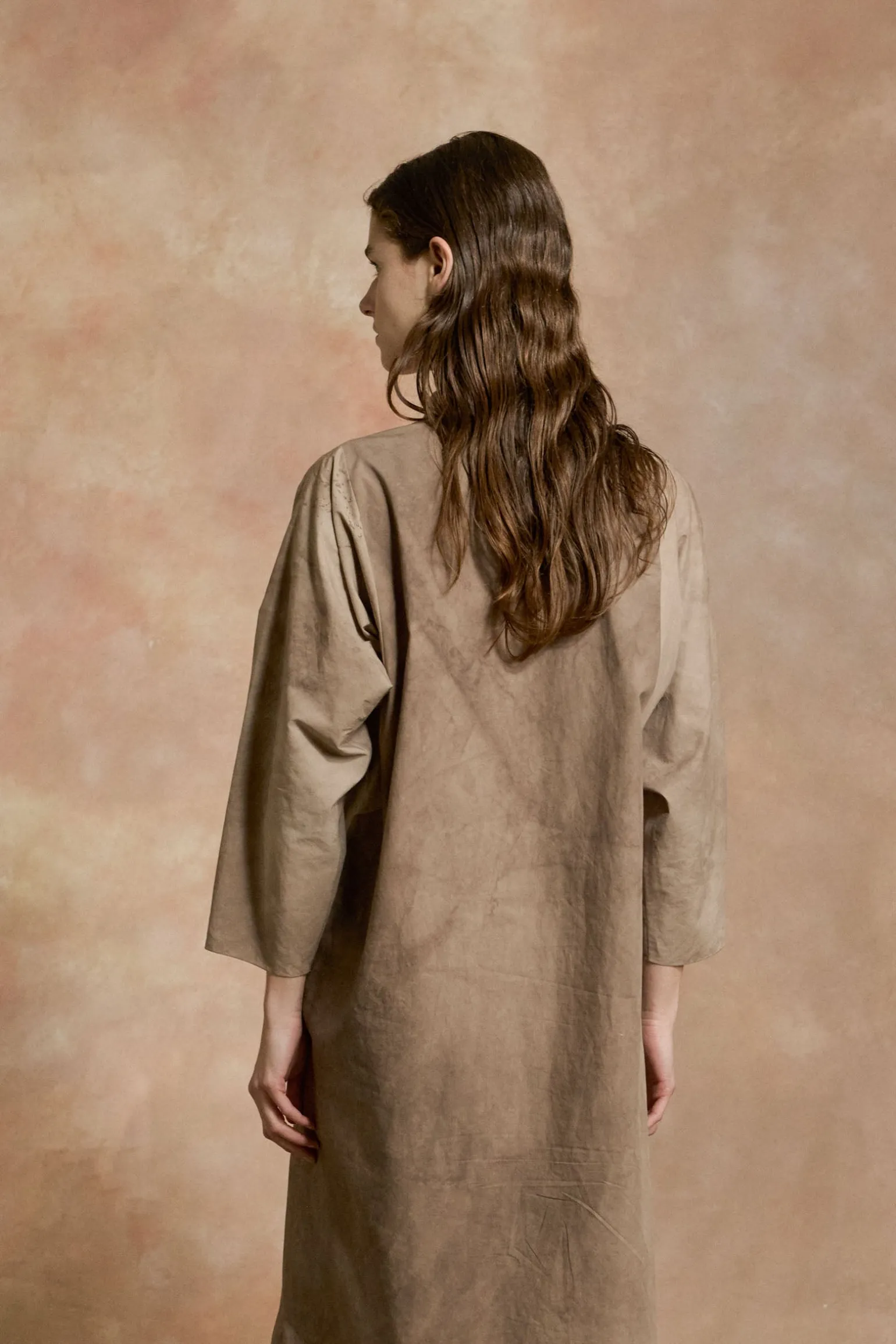 Ono, vestido camisero cacao maltinto