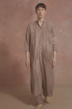 Ono, vestido camisero cacao maltinto