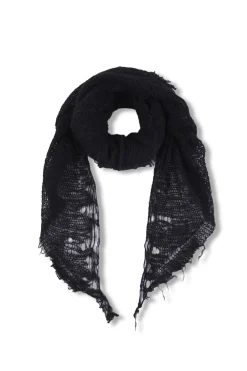 Onye, black open knit bandana