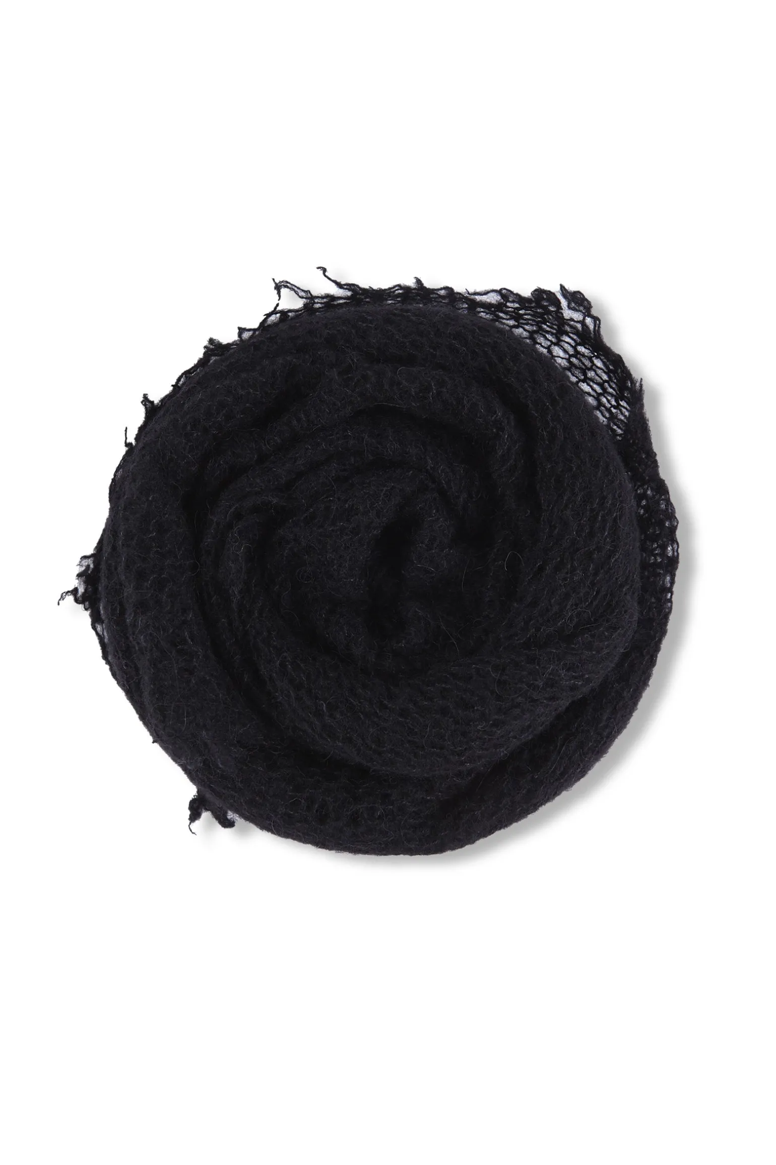 Onye, black open knit bandana