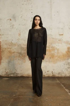 Onye, jersey en alpaca, seda y cachemir negro