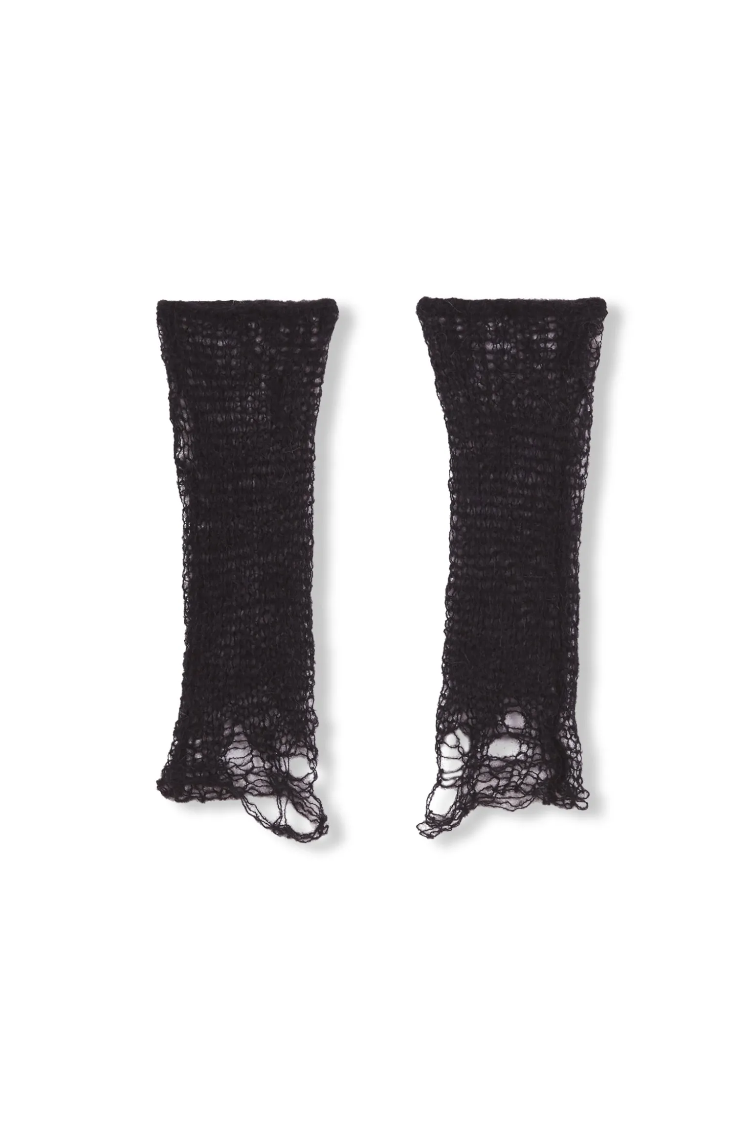Onye, short black knitwear arm warmers