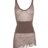 Onye, taupe alpaca, silk and cashmere tank top