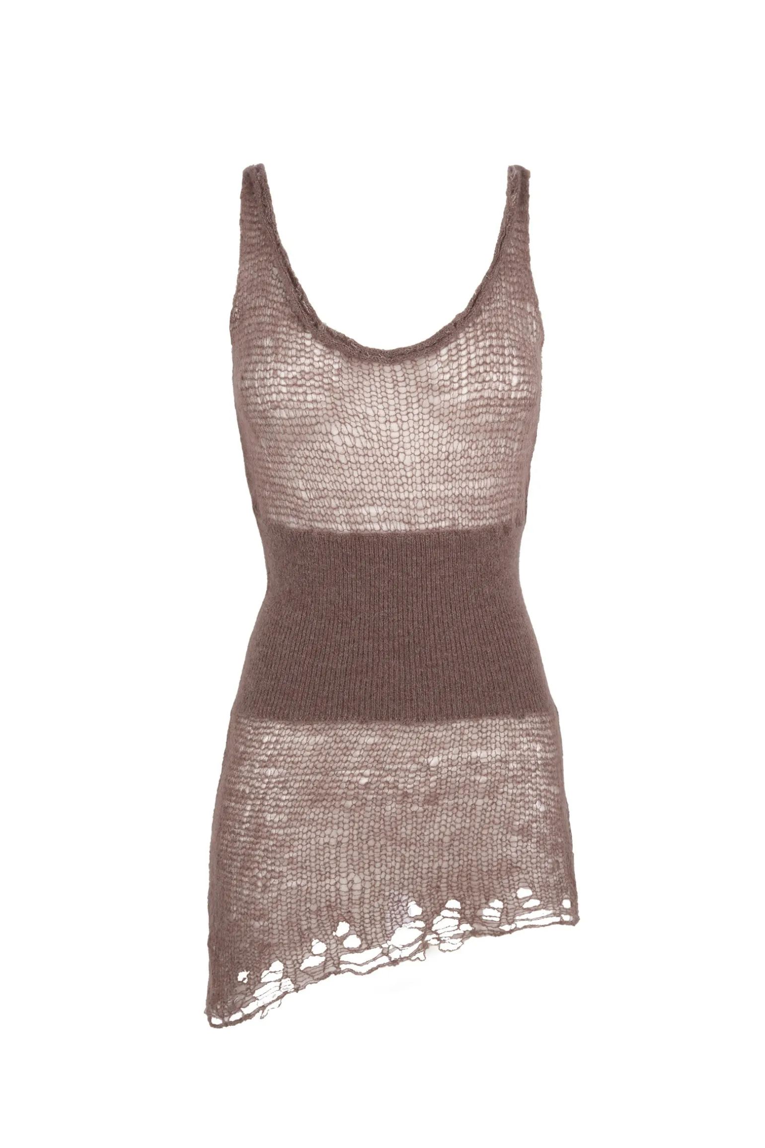 Onye, taupe alpaca, silk and cashmere tank top