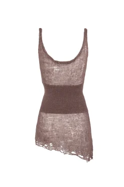 Onye, taupe alpaca, silk and cashmere tank top