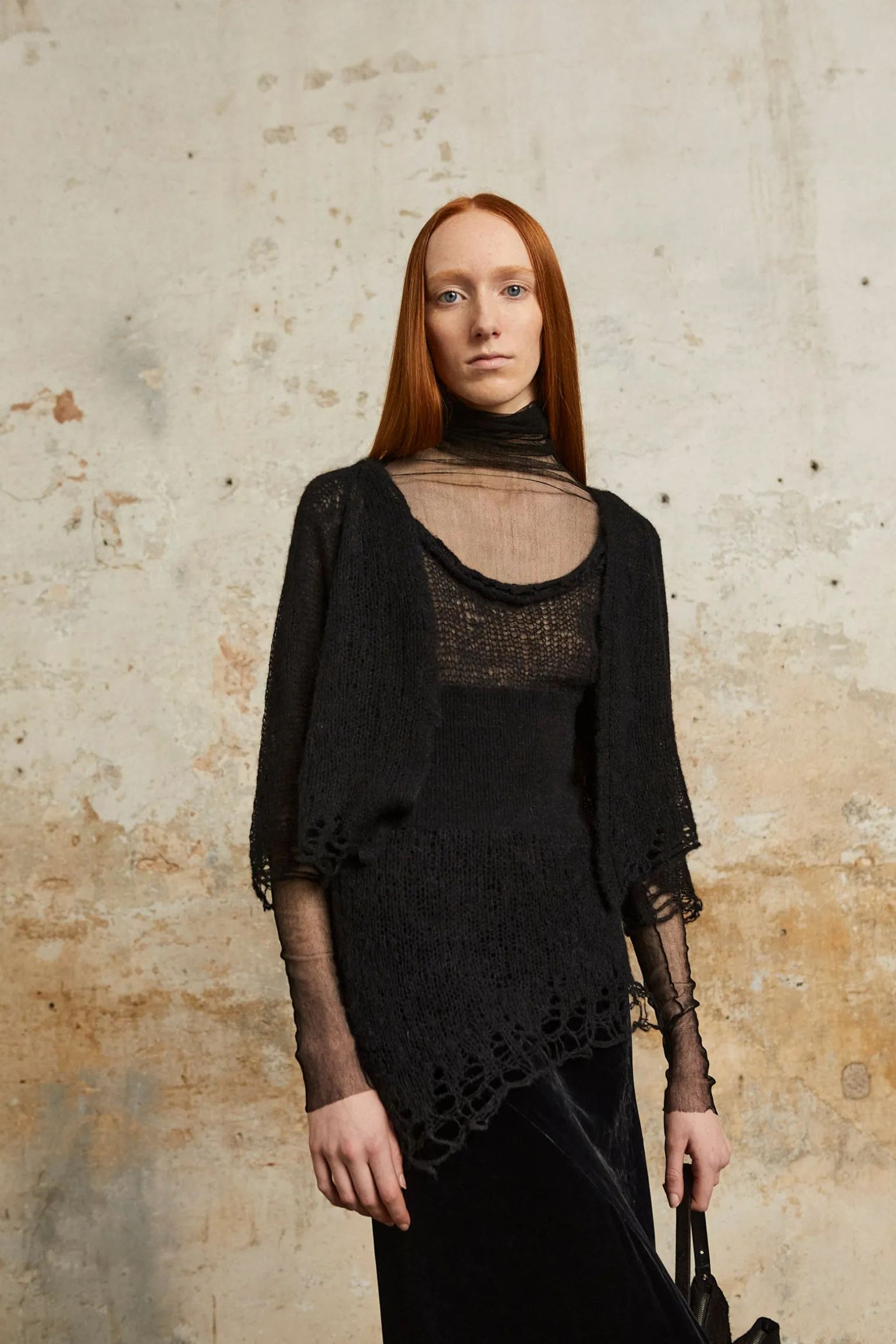 Onye, taupe alpaca, silk and cashmere tank top