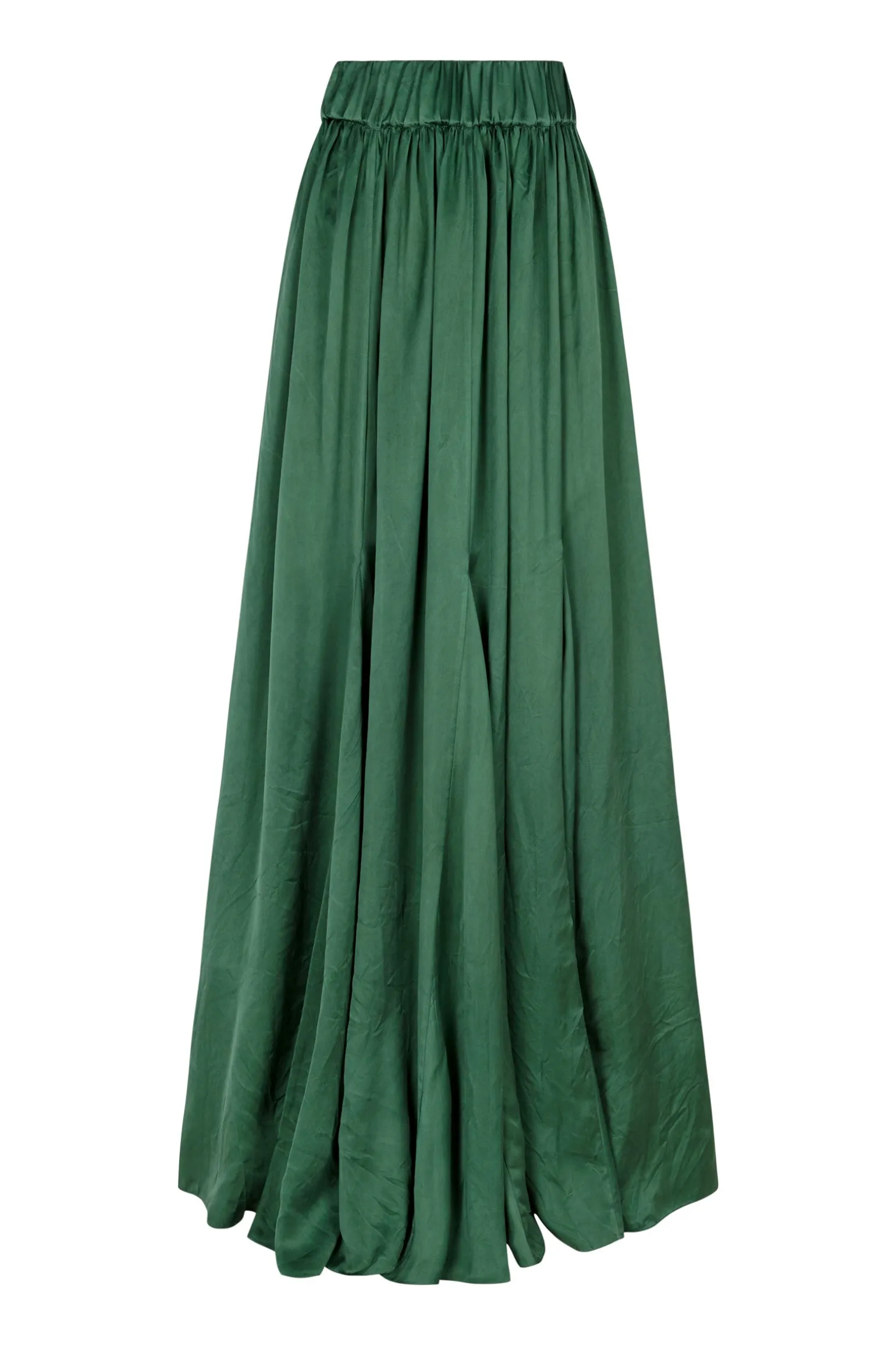 Oona, skirt in emerald green cupro