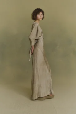 Opalo, fade nacar wrap dress