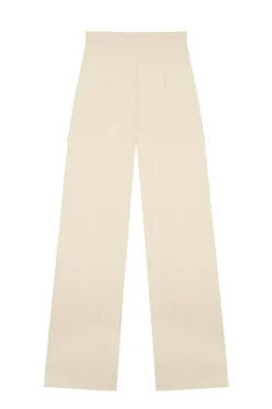 Organica, ivory high-waisted pants