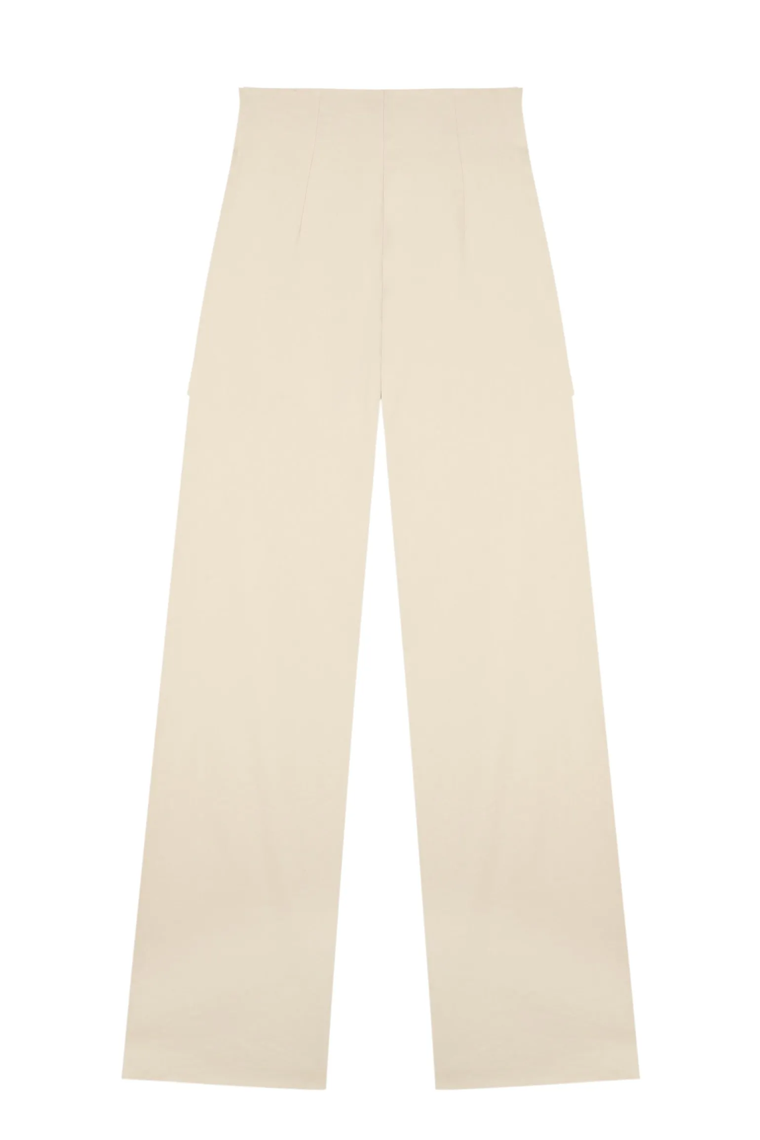 Organica, ivory high-waisted pants