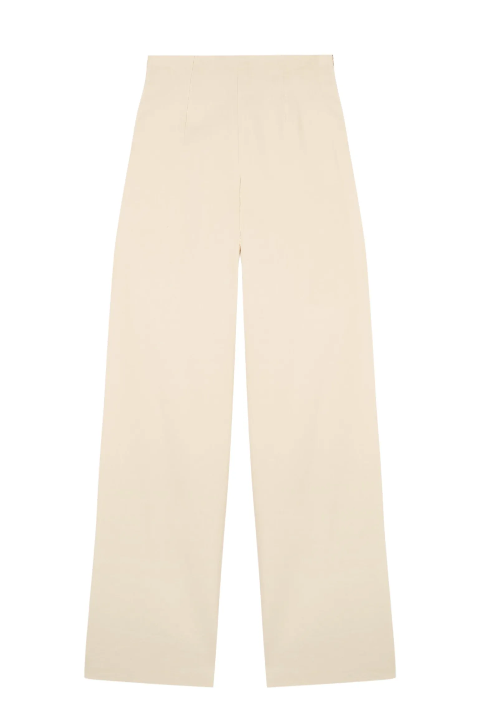 Organica, ivory high-waisted pants