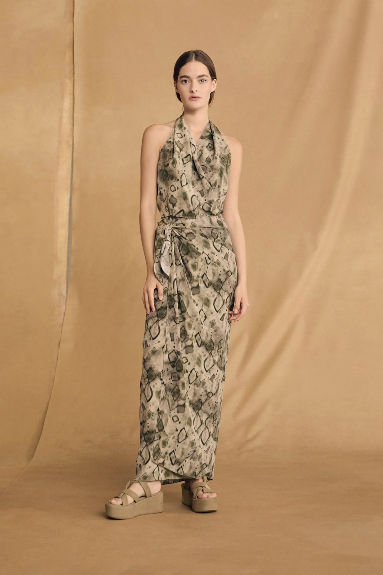 Pareo, elmas print silk skirt