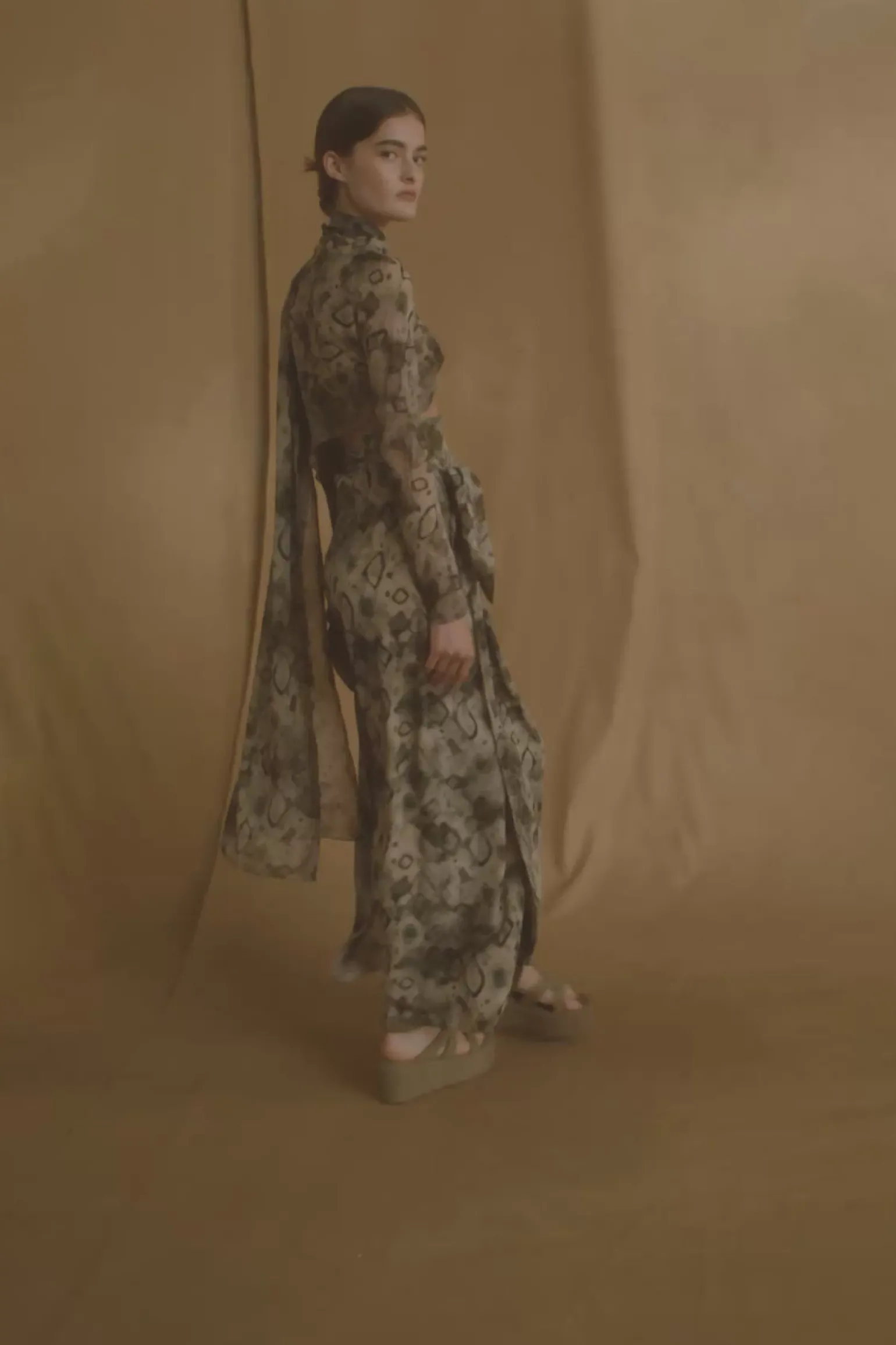 Pareo, elmas print silk skirt