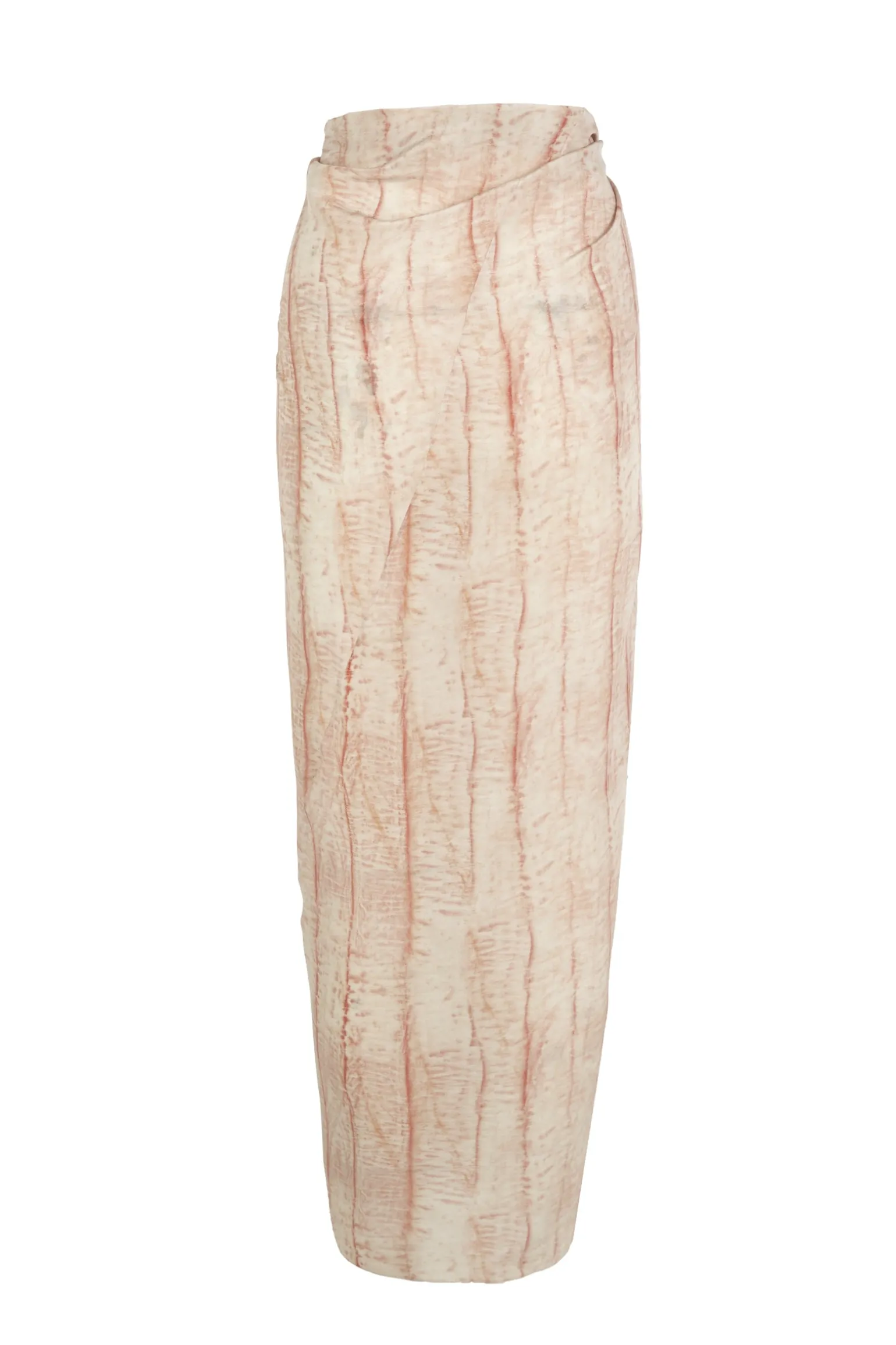 Pareo, irony print silk skirt