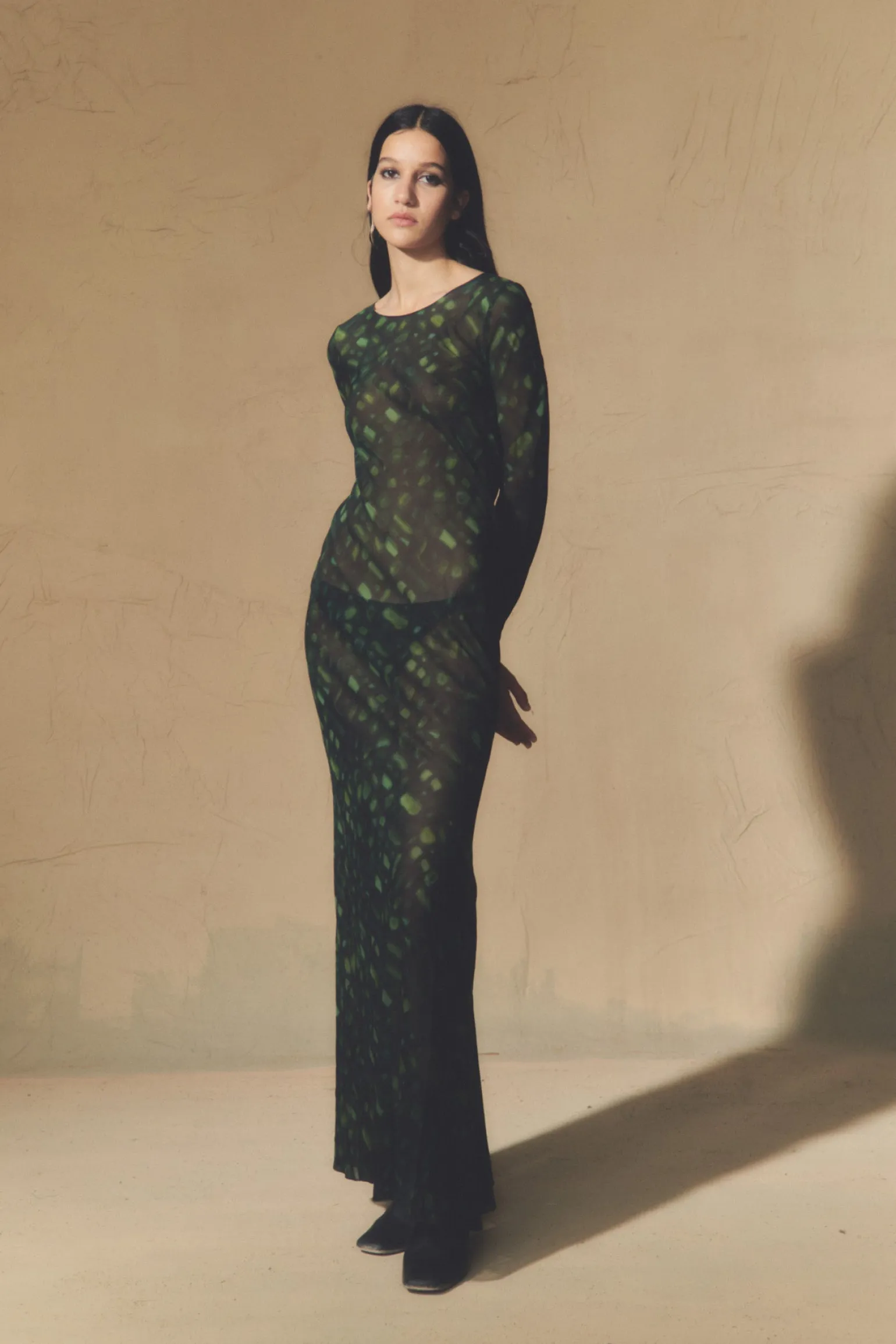 Paris, printed silk dress