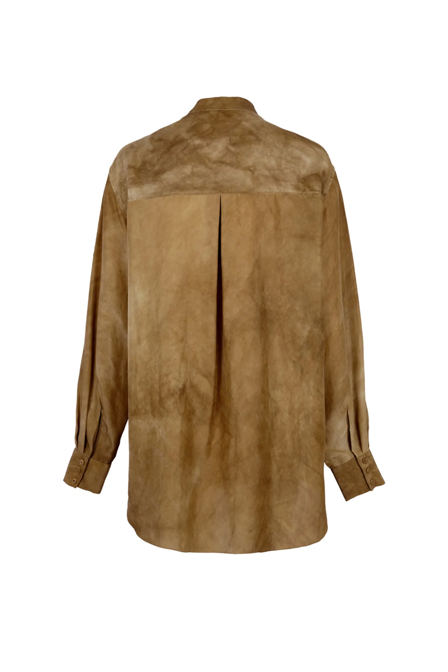 Park, bronze maltinto silk shirt