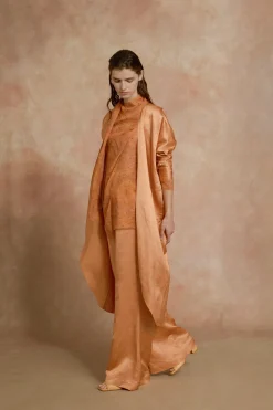 Paz, tangerine long jacket