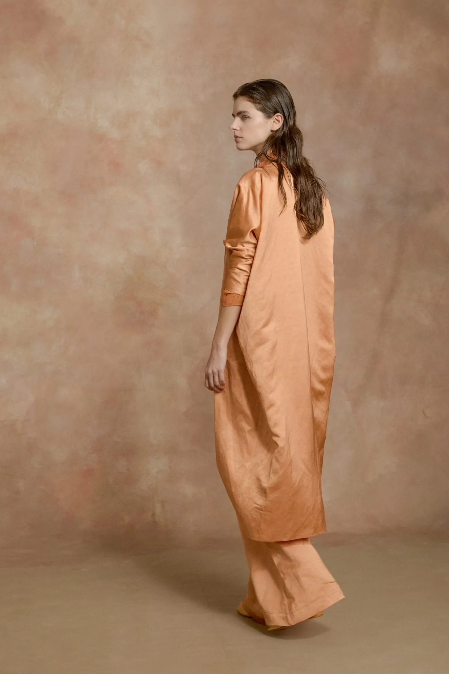 Paz, tangerine long jacket
