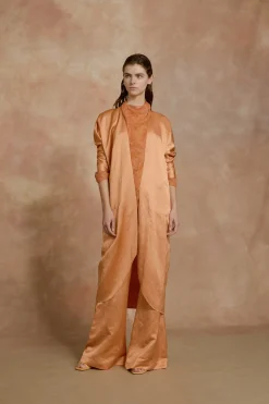 Paz, tangerine long jacket