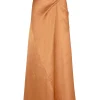 Paz, tangerine long skirt