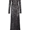 Pebbles, long dress in devore velvet