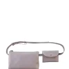 Petra, riñonera en cuero beige