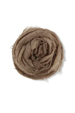 Postal, mink striped cashmere and silk foulard