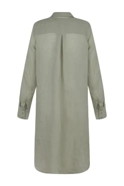 Rami, long shirt in light blue ramie