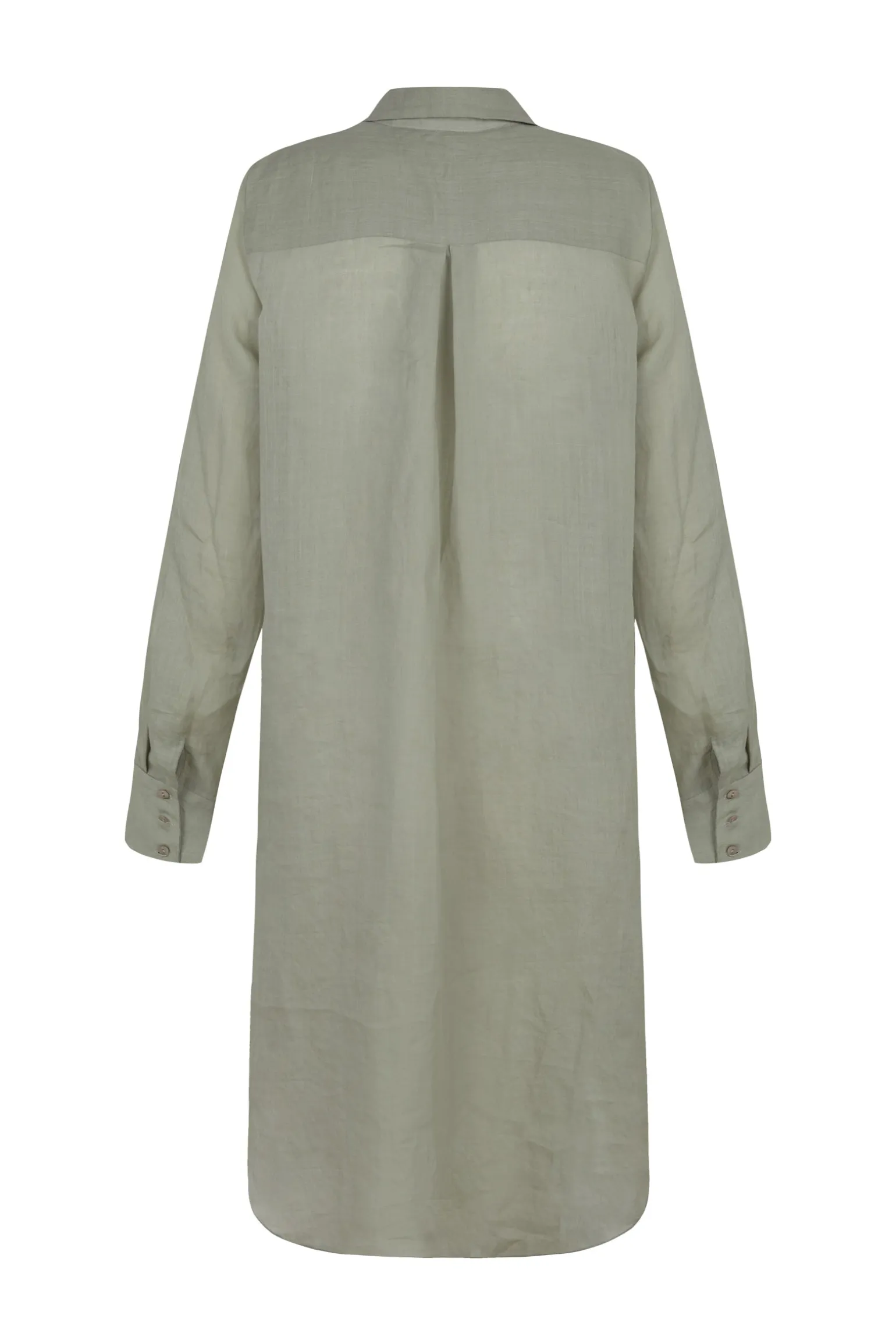 Rami, long shirt in light blue ramie