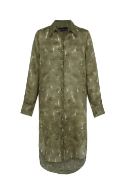 Rami, pua print ramie long shirt
