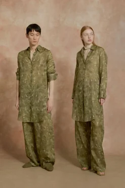Rami, pua print ramie pants